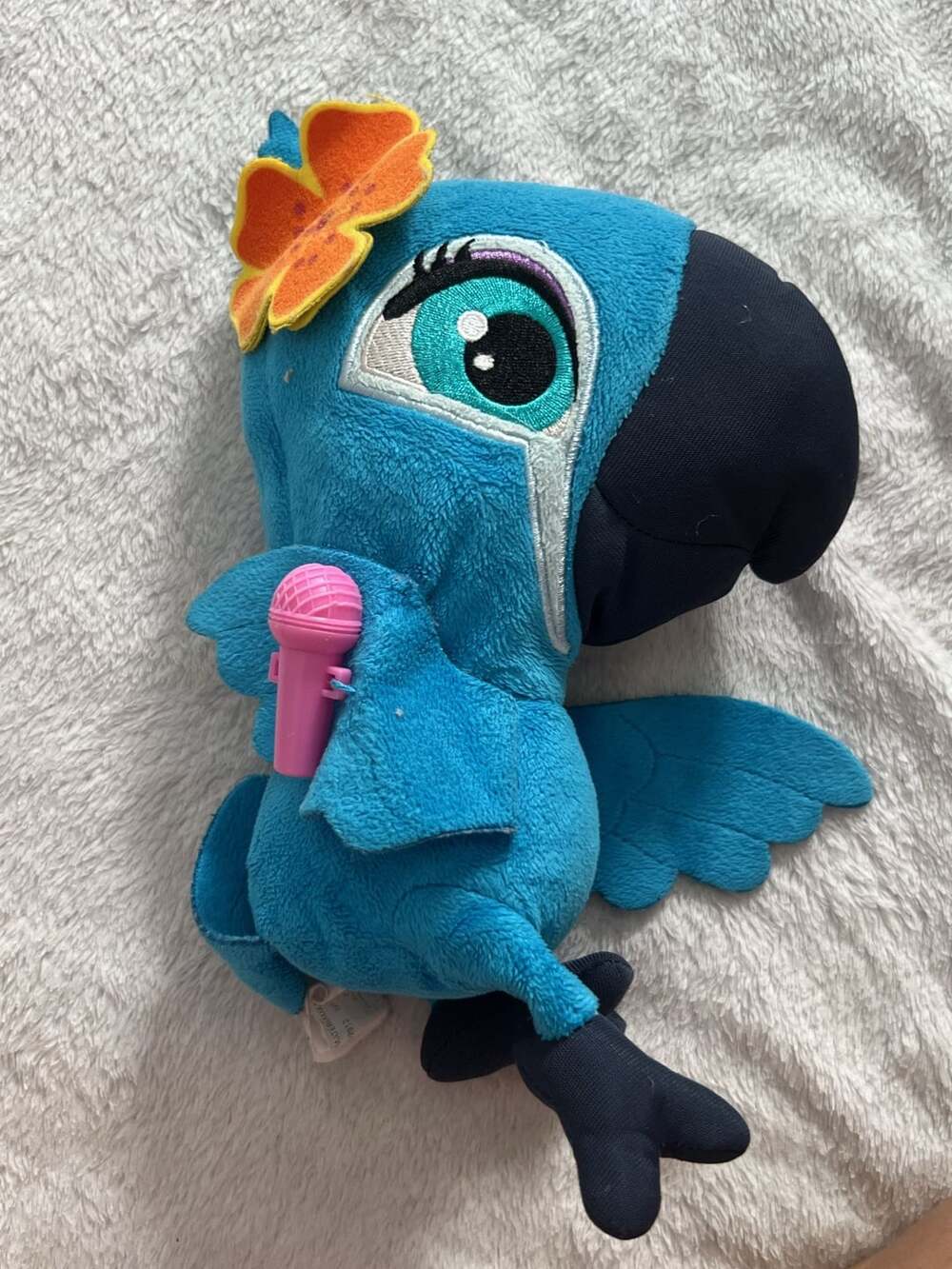 Pacific Rio 2 Jewel Blue Macaw Plush Animal with Microphone —needs batteries